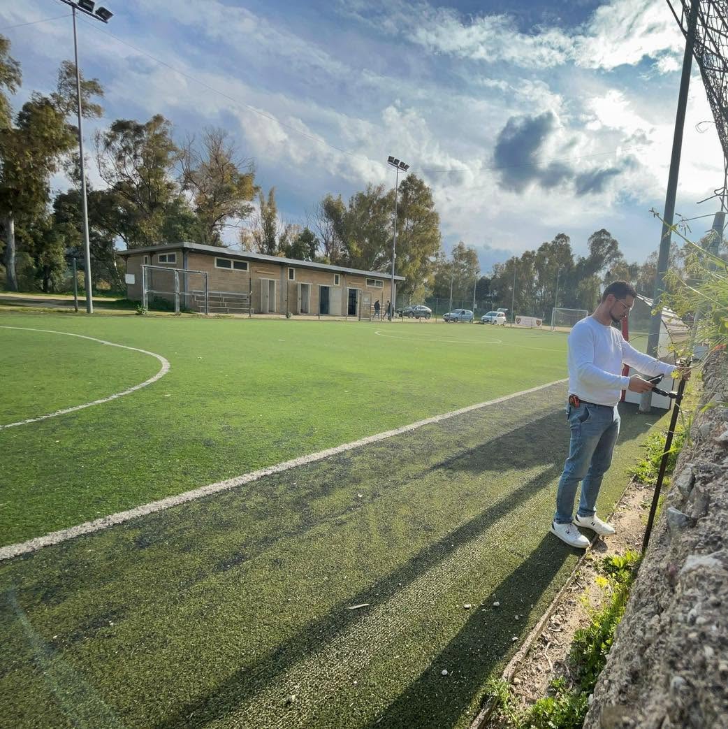 Rilievo tecnico presso un impianto sportivo